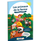 PATALEGE SEAU PAINS 7X80G Pâte à Modeler animaux de la ferme qui ne sèche pas