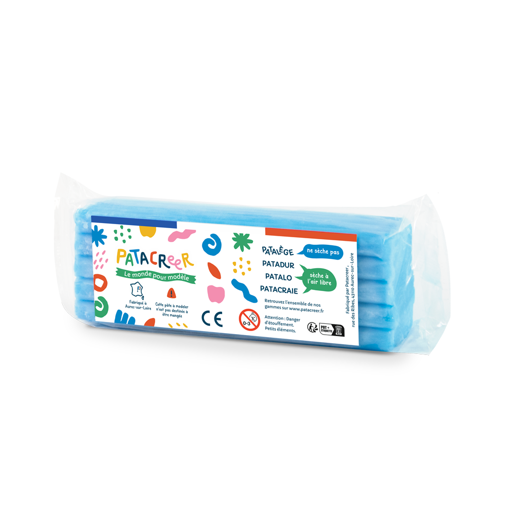 PATALEGE PAIN 250G Pâte à Modeler qui ne sèche pas - 12 couleurs disponibles