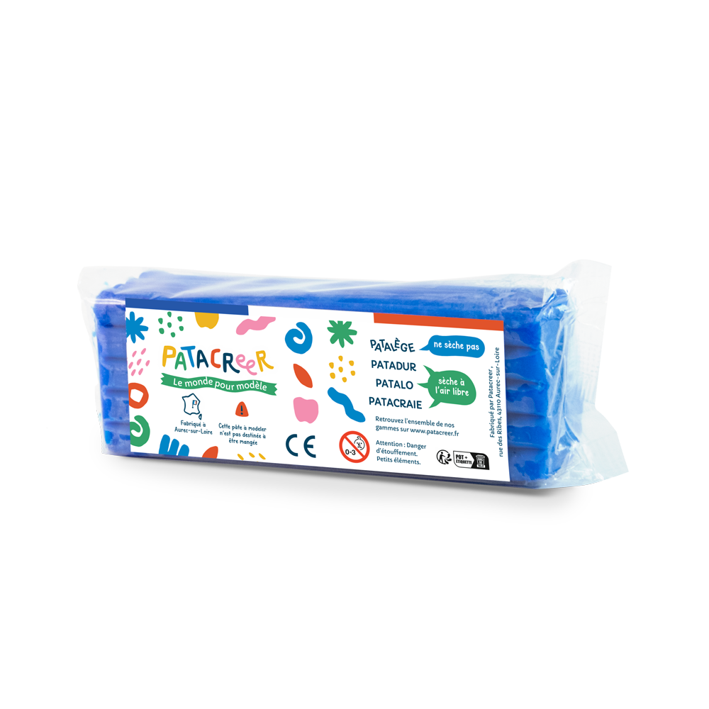 PATALEGE PAIN 250G Pâte à Modeler qui ne sèche pas - 12 couleurs disponibles